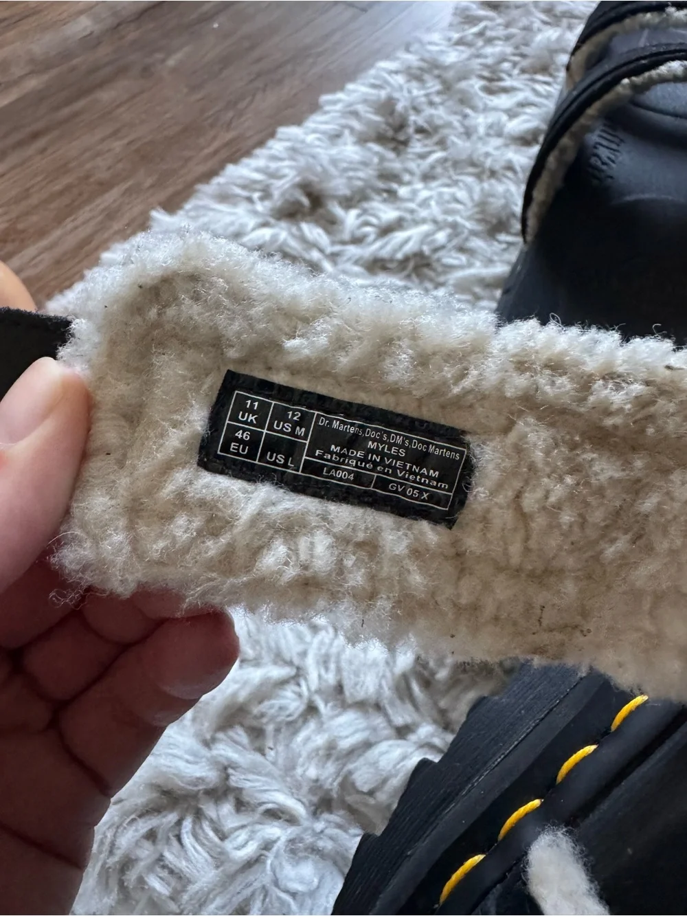 Dr. Martens Black Fleece Lined Sandals